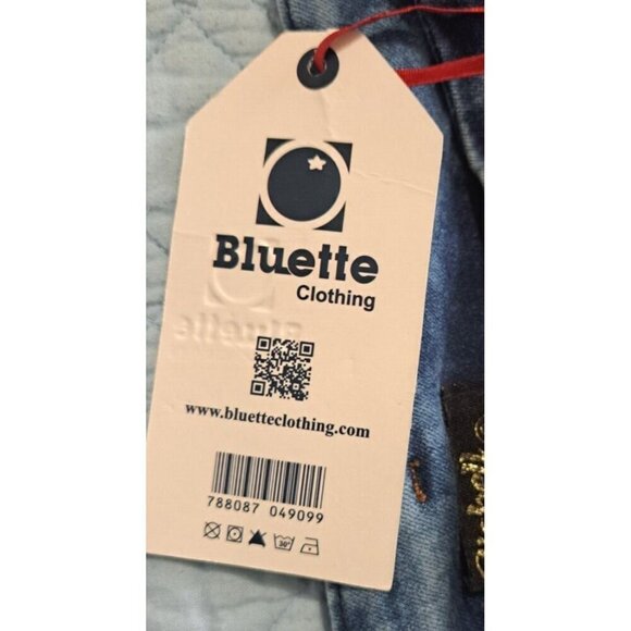 Giobell Jeans Juniors 7/9 Distressed Embroidered Embellished Jeans 28" Inseam - Picture 10 of 11